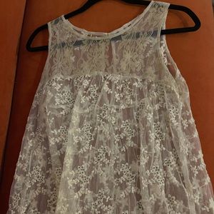 Lace embroidered Vintage Romantic blouse